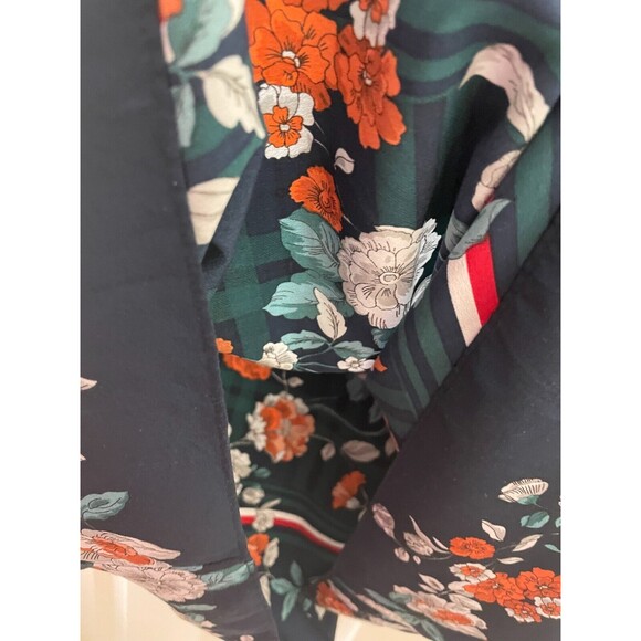 Tommy Hilfiger Women's Medley Print Pleated Shirtdress Blue Size 8 - Picture 9 of 15